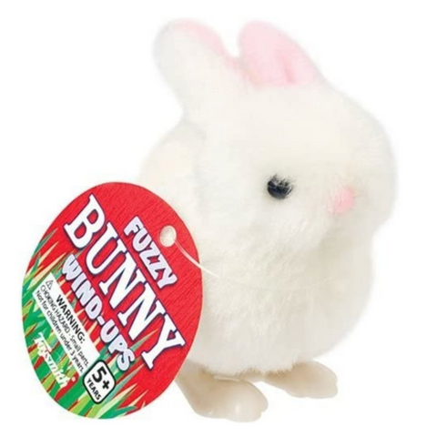 White Fuzzy Bunny Wind Ups