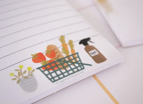 Shopping List Notepad, Basket of Goodies