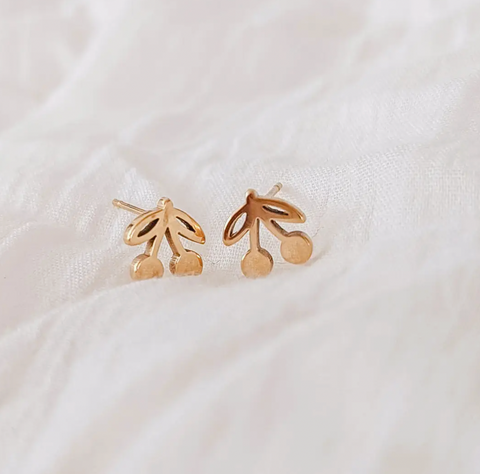Little cherries earrings  Gold plated