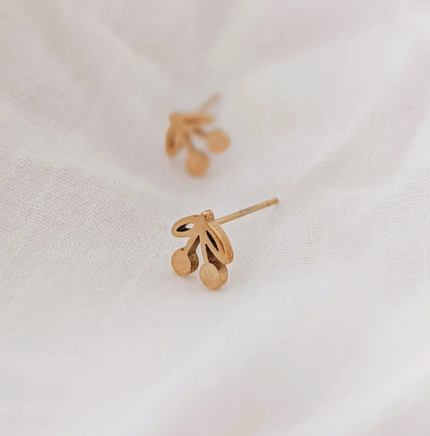 Little cherries earrings  Gold plated