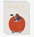 Orange Car Father's Day greeting card