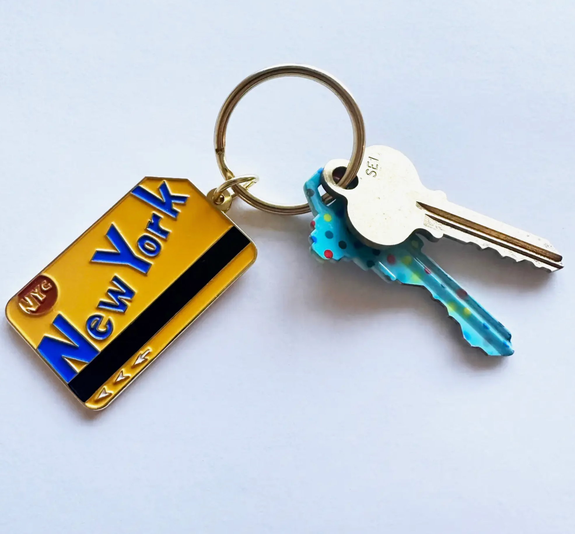 New York City Metrocard Enamel Keychain