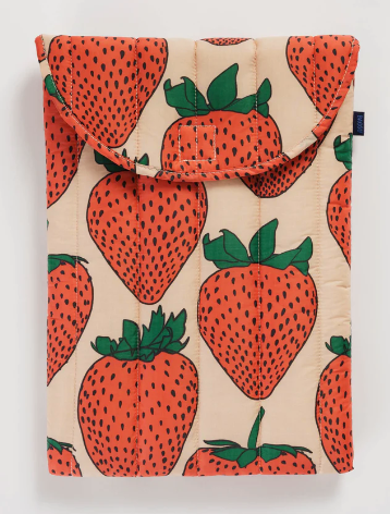 Baggu | Puffy Laptop Sleeve 16" Strawberry