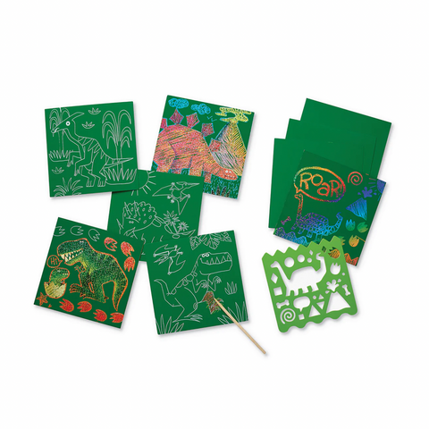 Sparkle Scratch Art Dinosaur