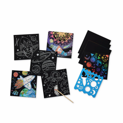 Sparkle Scratch Art Space Explorer