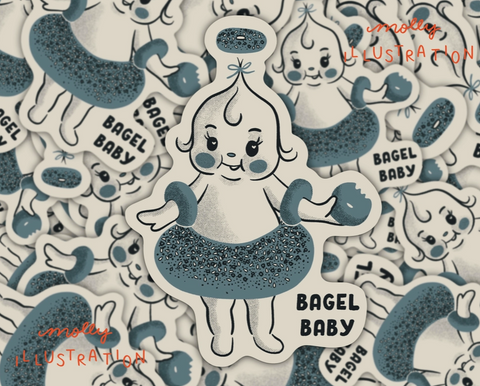 Bagel Baby Kewpie Vinyl Sticker
