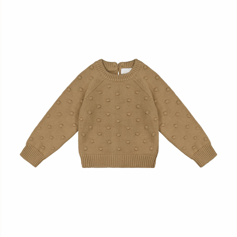 Dotty Knit Jumper - Caramel Cream