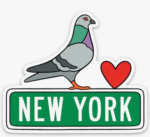New York Pigeon Die Cut Sticker