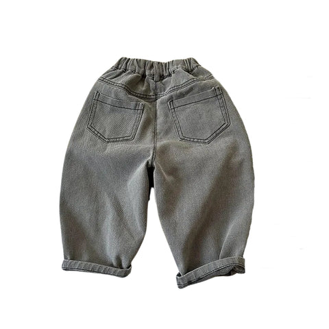Kids Patch Knee Gray Jeans