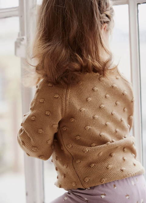 Dotty Knit Jumper - Caramel Cream