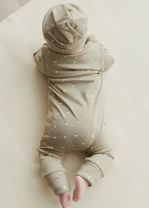 Organic Cotton Reese Zip Onepiece - Apples Seneca Rock