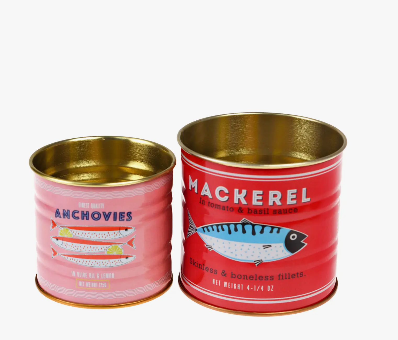 Mini Storage Tins (Set of 2) - Fish