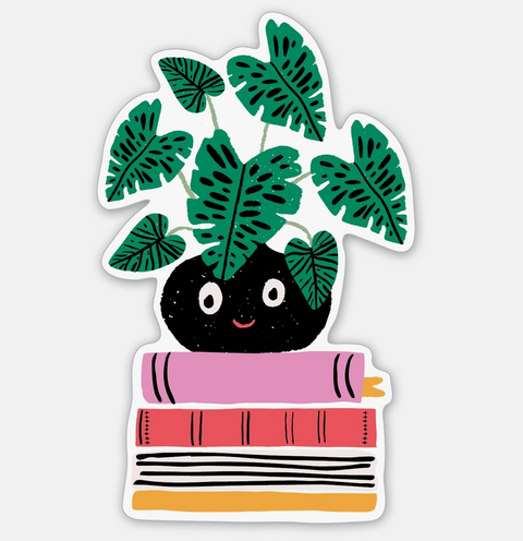 Plant Books Sticker