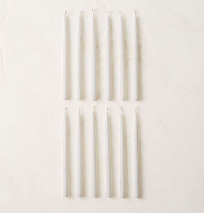 Menorah Candles for Hanukkah - White