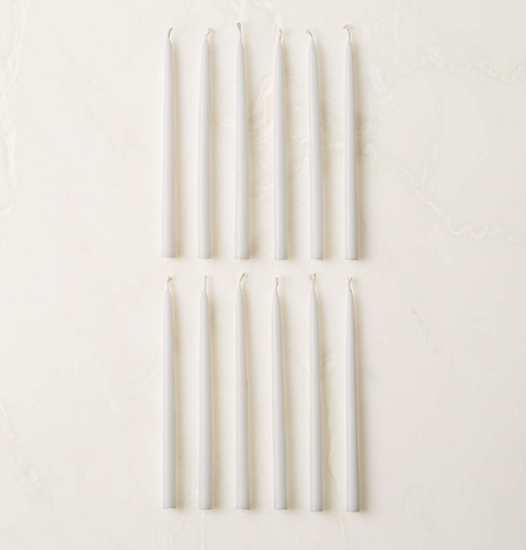 Menorah Candles for Hanukkah - White