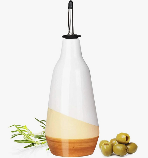 Gute Cruet Ceramic Olive Oil Dispenser Bottle - 400ml