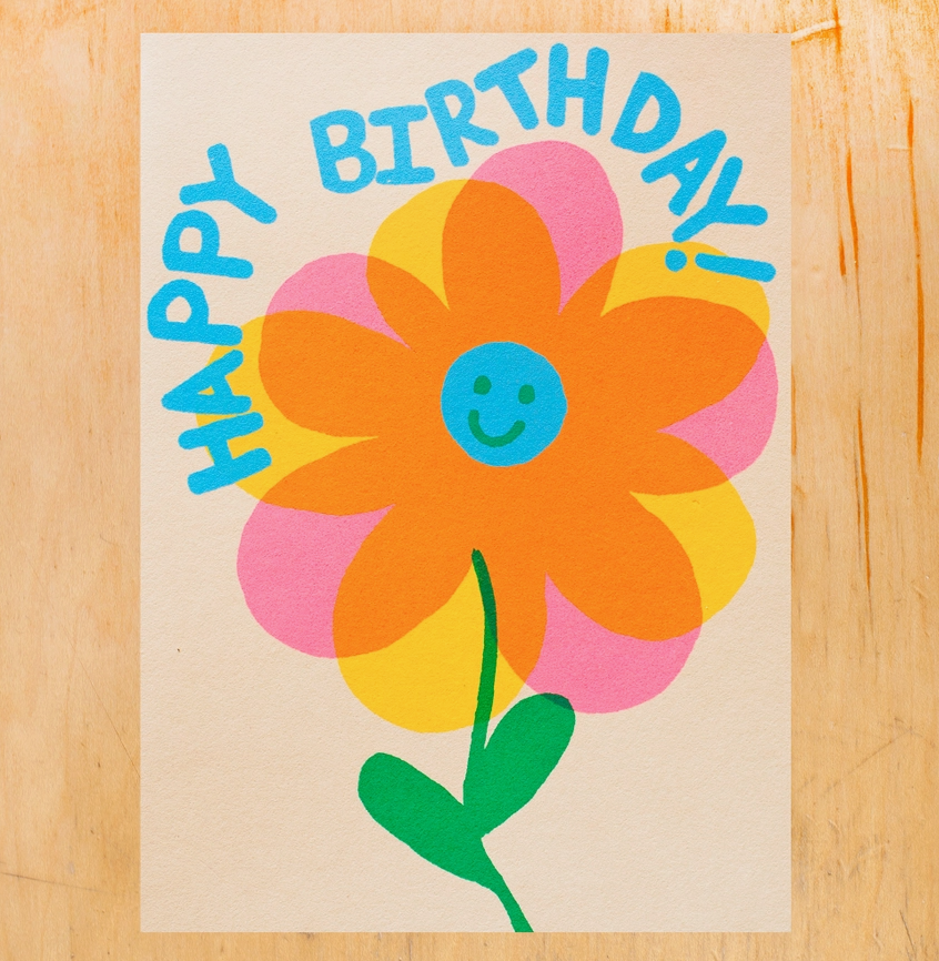 Alphabet Studios - Birthday Flower Greeting Card