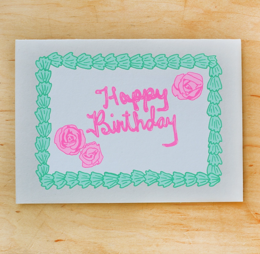 Birthday Sheet Cake Card