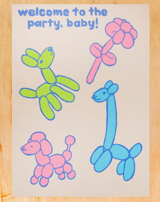 Welcome to the Party Baby Card