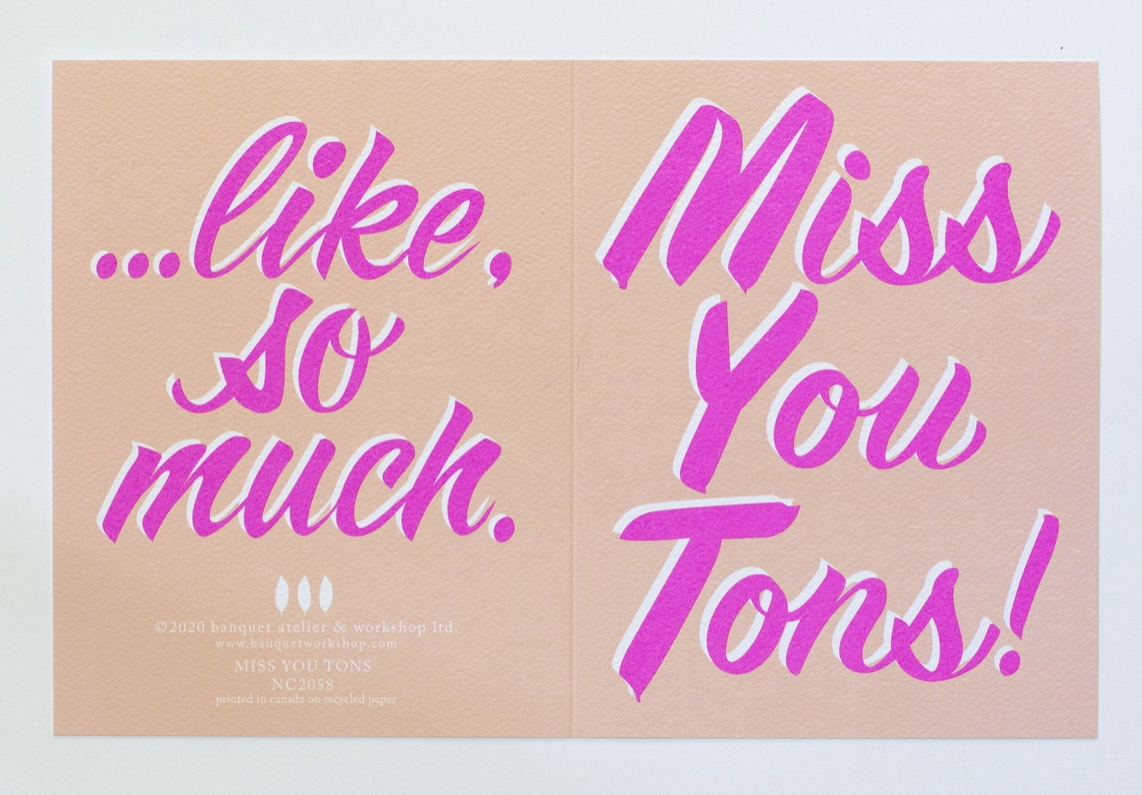 Miss You Tons - Note Card