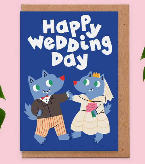 Happy Wedding Day (Wolves) Wedding Card
