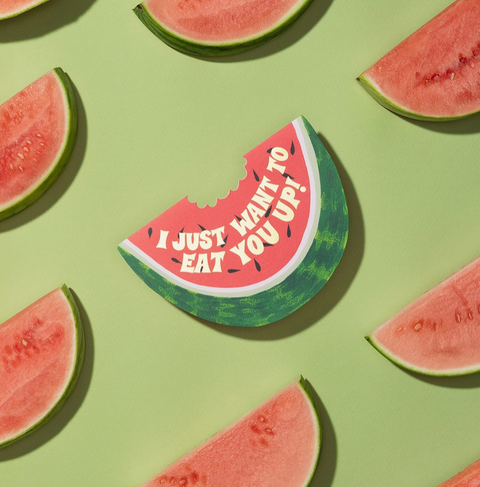 Juicy Watermelon Love Card