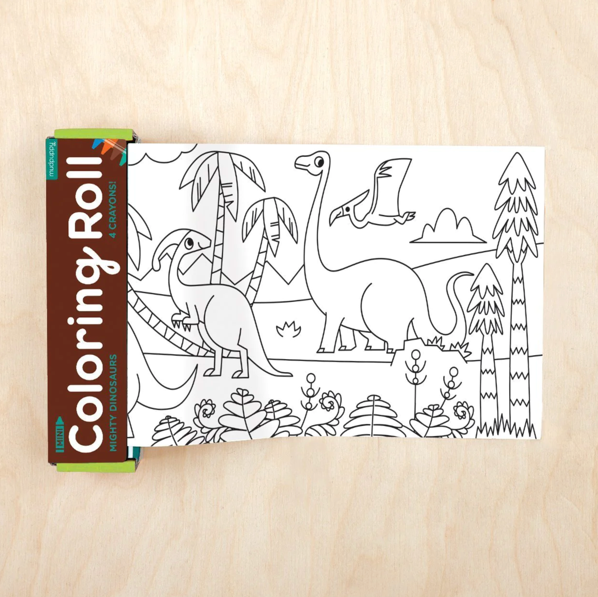 Mighty Dinosaurs Mini Coloring Roll