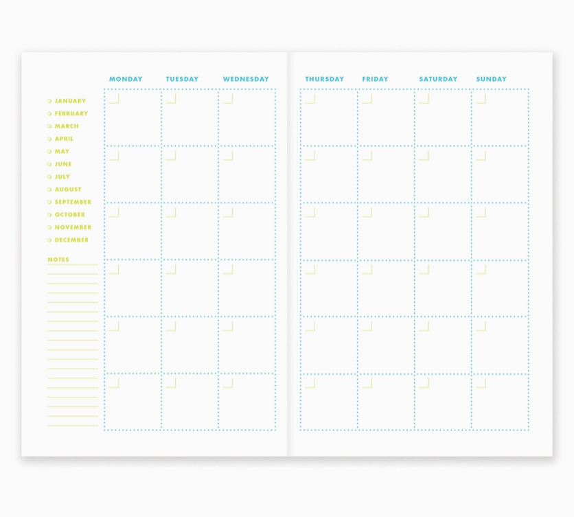 Perpetual To-Go Calendar - Undated