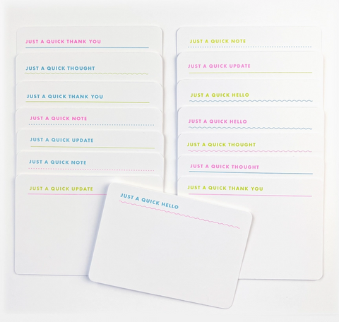 Quick Notes! Riso Flat Notecards