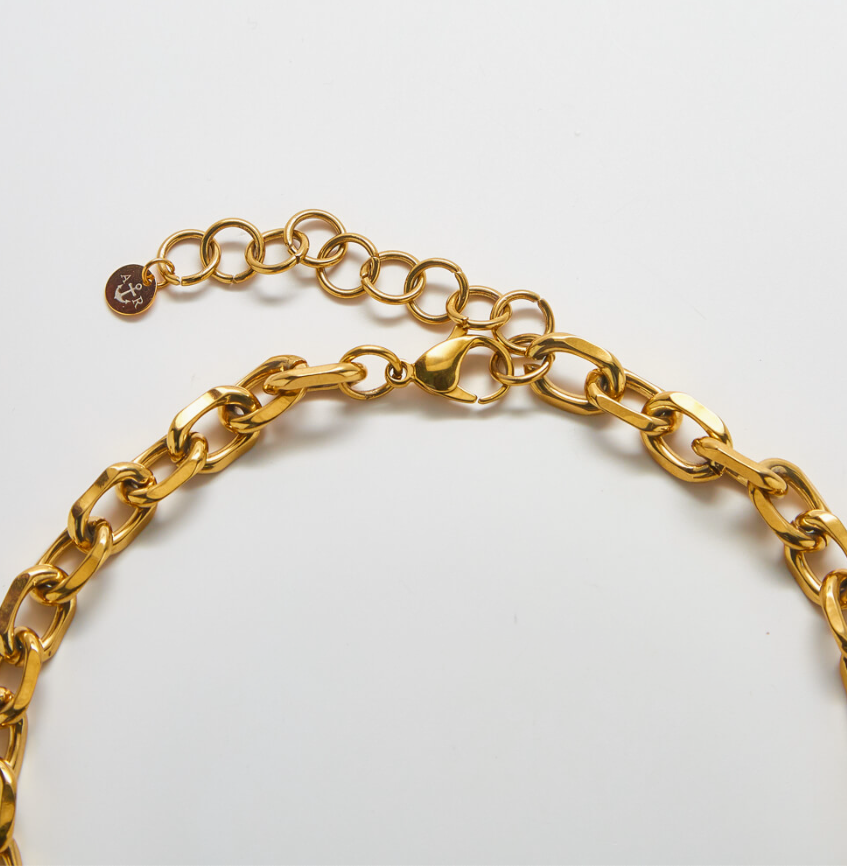 Gold Chunky Cable Chain Necklace