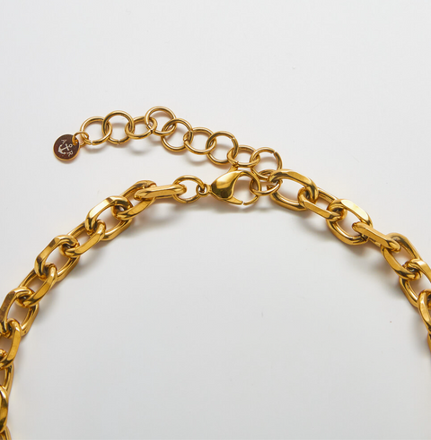 Gold Chunky Cable Chain Necklace