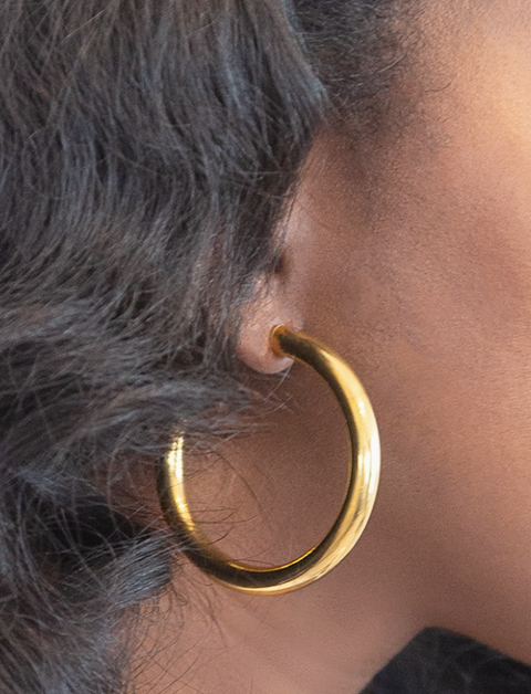 Medium Gold Hoop Earrings