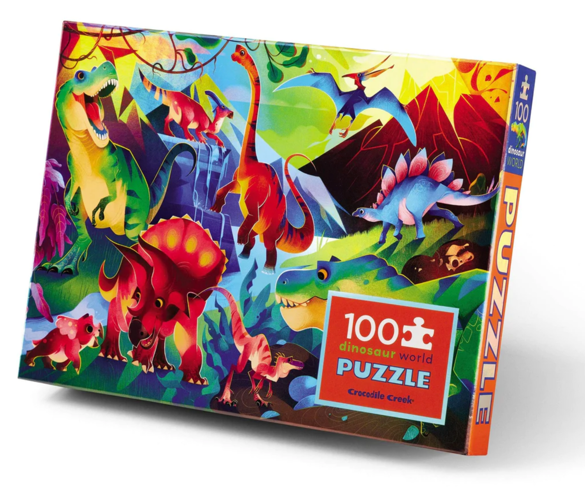 100-Piece Holographic Foil Puzzle - Dinosaur World