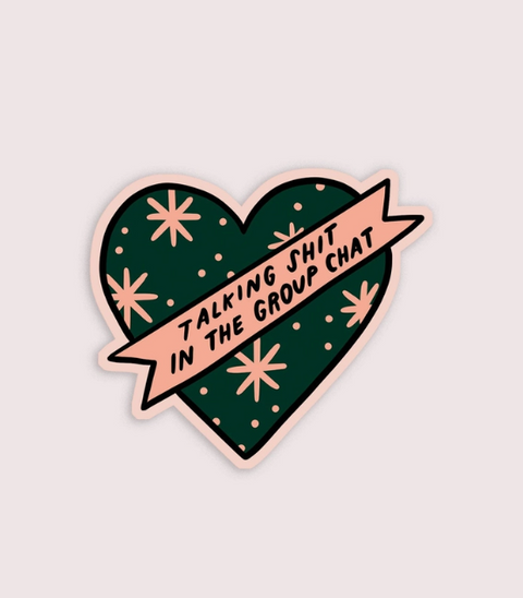 Group Chat Heart Vinyl Sticker