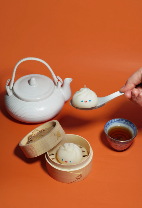 Cute Bao Candle with Steamer