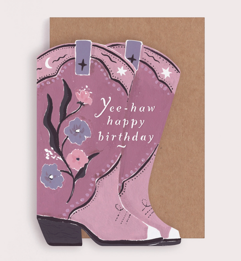 Cowboy Boots Birthday Card