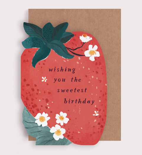 Sweet Strawberry Birthday Card