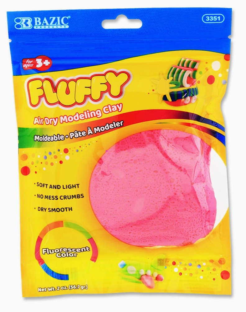 Air Dry Modeling Clay Fluorescent Colors 2 oz.