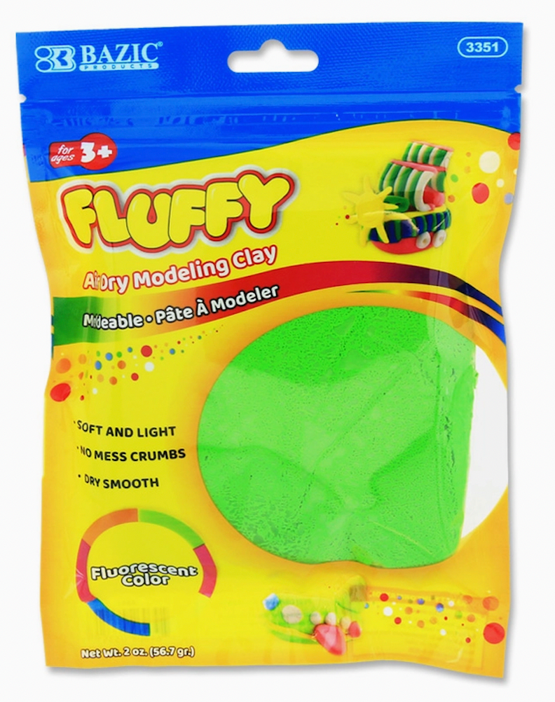 Air Dry Modeling Clay Fluorescent Colors 2 oz.