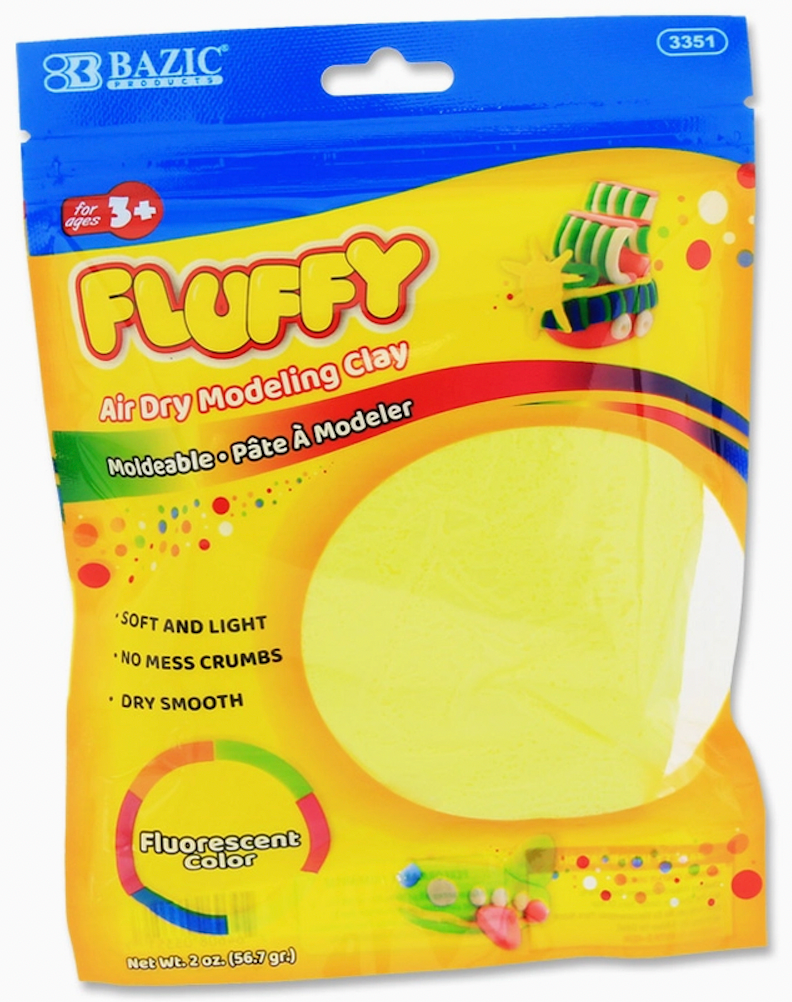 Air Dry Modeling Clay Fluorescent Colors 2 oz.