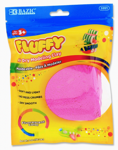 Air Dry Modeling Clay Fluorescent Colors 2 oz.