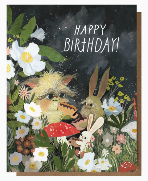Happy Birthday Garden of Creatures Card