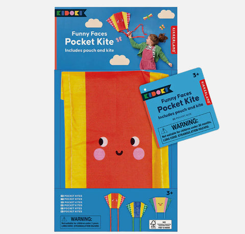 Kidoki Funny Faces Pocket Kites