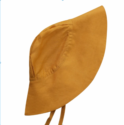 Baby Linen Wide-Brim Sun Hat