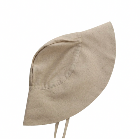 Baby Linen Wide-Brim Sun Hat