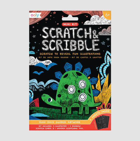 Mini Scratch & Scribble Art Kit: Dino Days