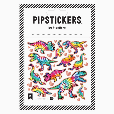 Tie Dye T-Rex Stickers
