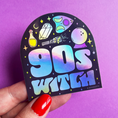 90s Witch Holographic Sticker