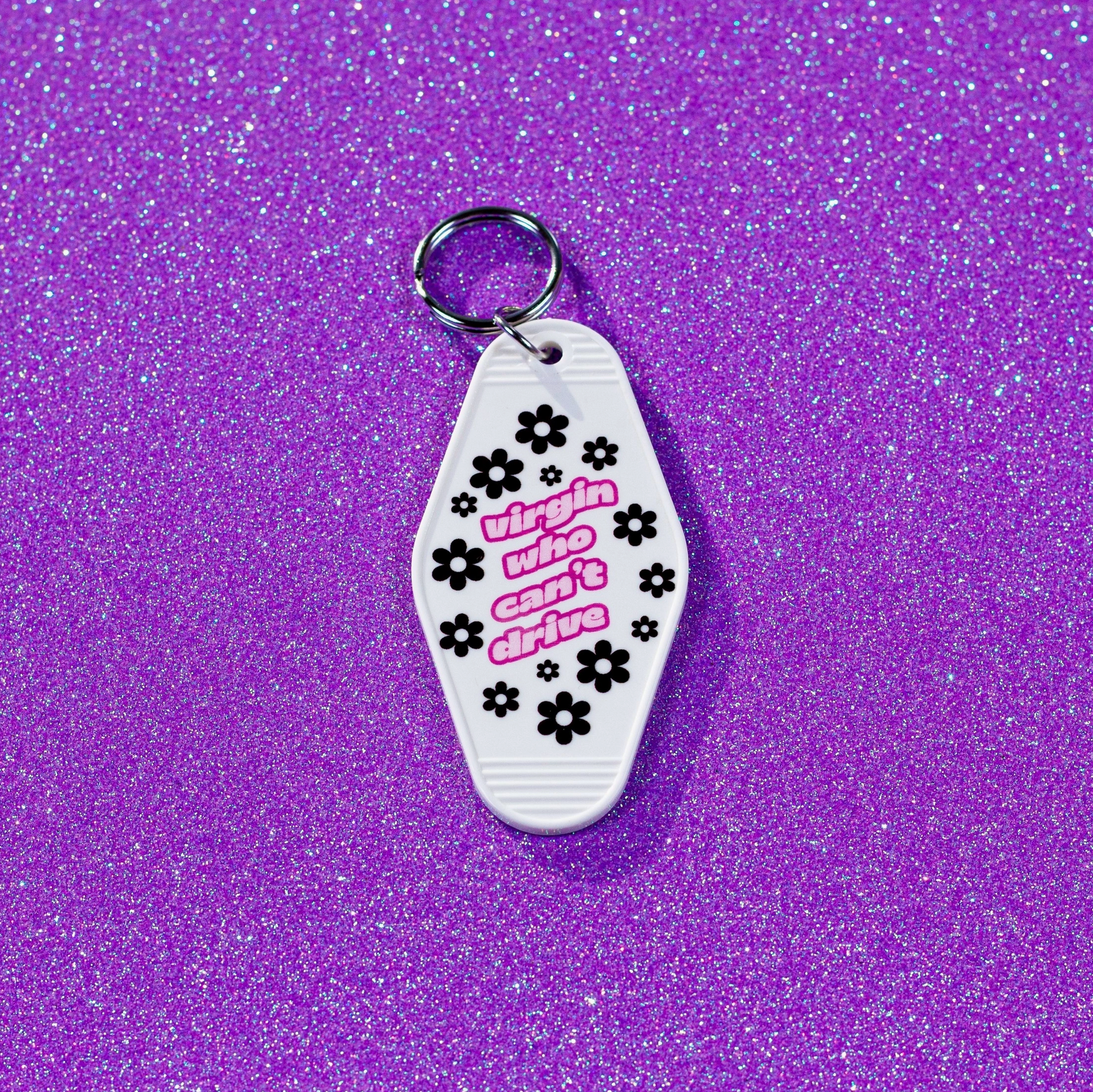 Virgin Who Can't Drive Keychain
