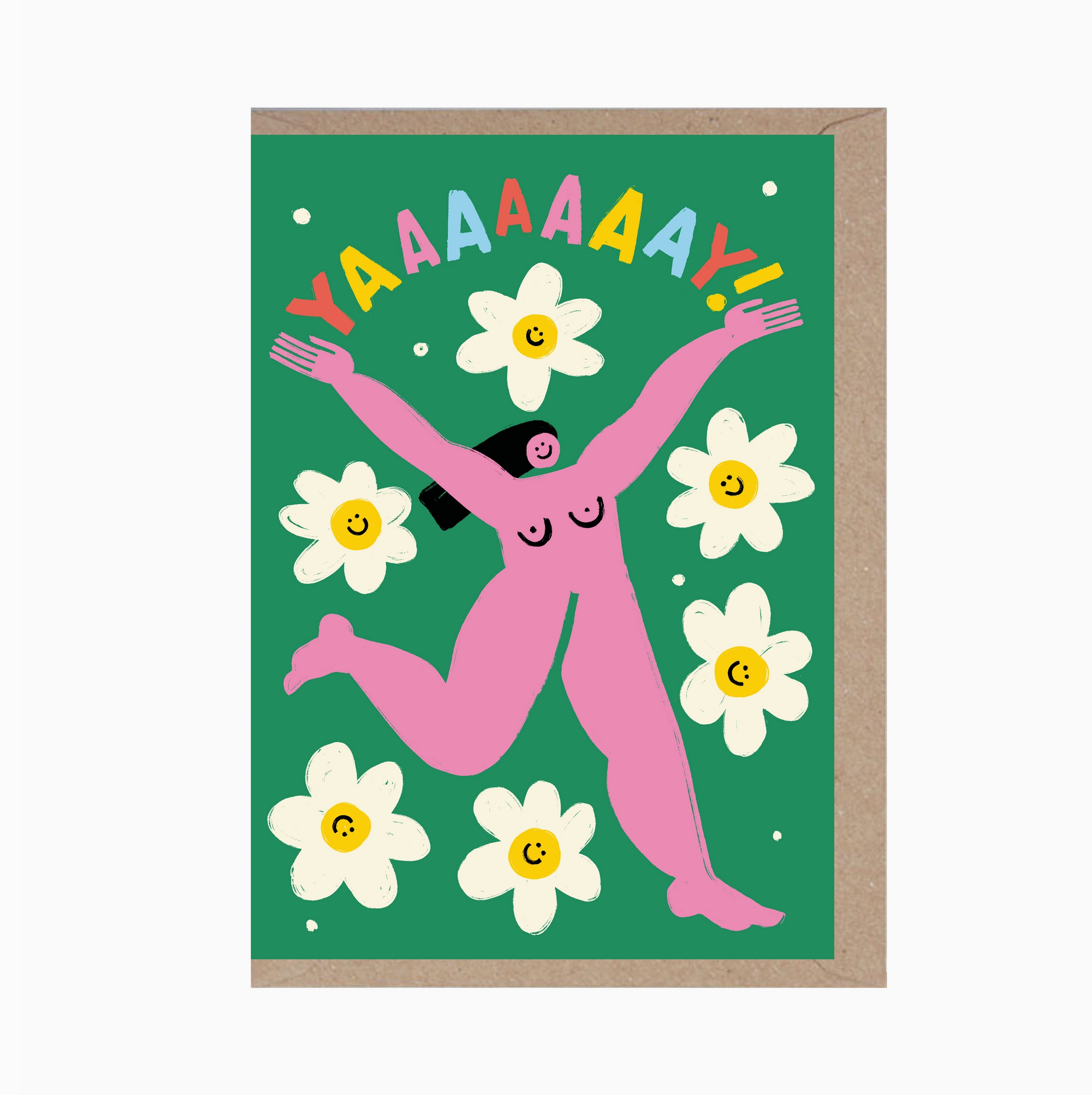Yaaaay - Celebration Card - Naked Lady - Boobies